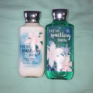 Fresh sparkling snow body lotion and shower gel!